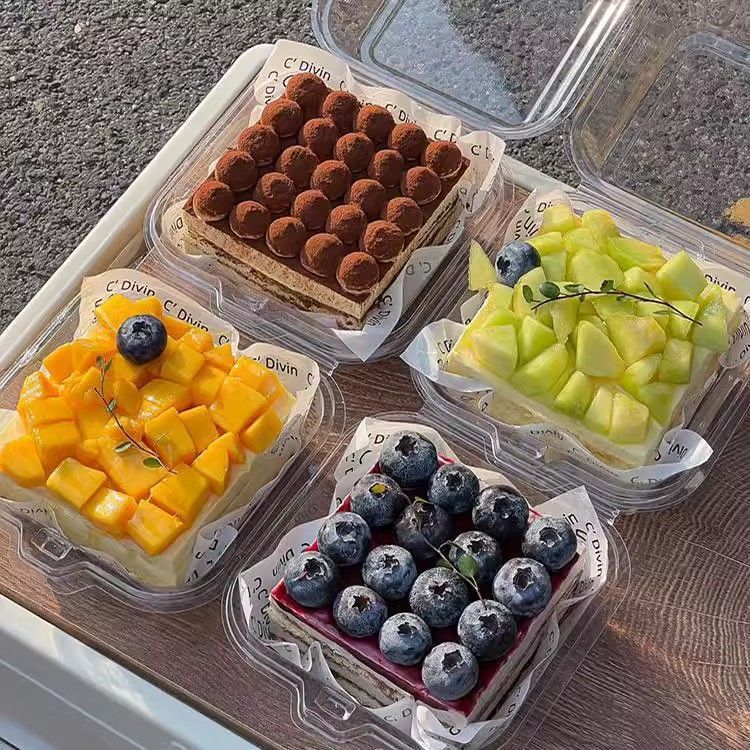 打包盒子蛋糕盒甜品透明蛋糕便当慕斯提拉米苏一次性烘焙包装盒