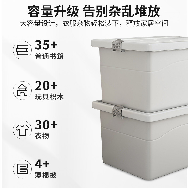 速发加厚超大容量收纳箱家用塑料箱子整理箱衣服衣物被子储物盒置