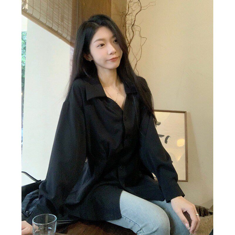 速发大码装长袖上衣别致漂亮小衫宽松减龄洋气衬衣