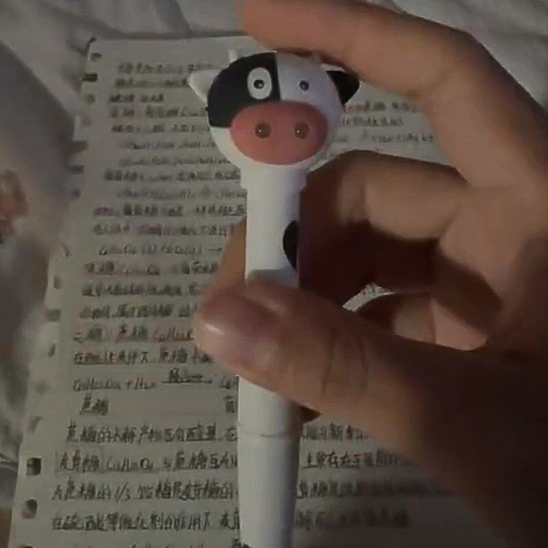 速发会发光发声的奶牛笔带灯会叫奇怪圆珠笔小奶牛创意趣味搞怪