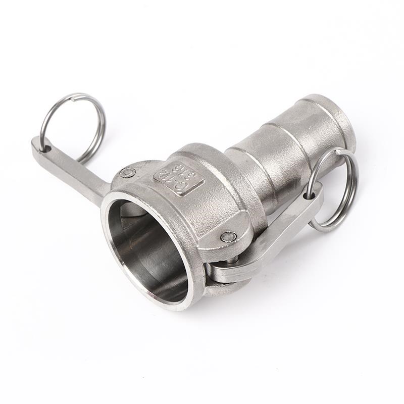 速发6L/04不锈钢水管快速接头一寸水管扳把式快装母头插管C型插管