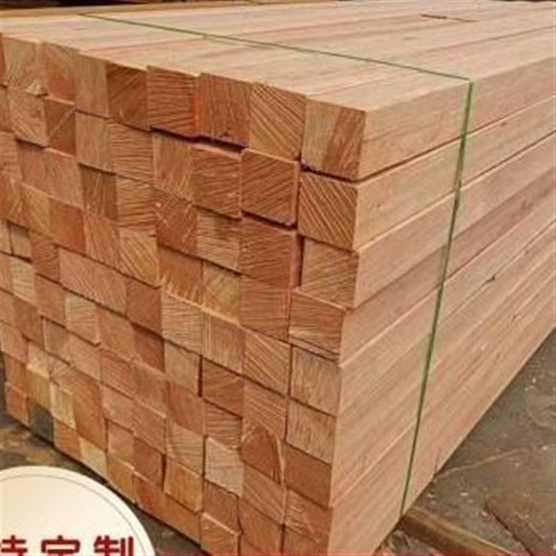 速发防腐大木方菠萝格实木板材枕木垫木大板原木柱子凉亭栅栏扶手