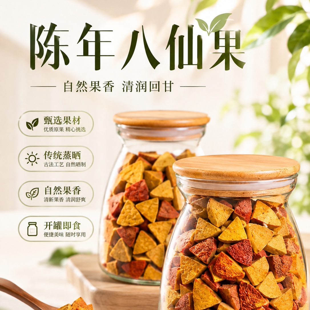 正宗化州橘红八仙果化痰止咳陈皮八仙果润喉果干正品官方旗舰店