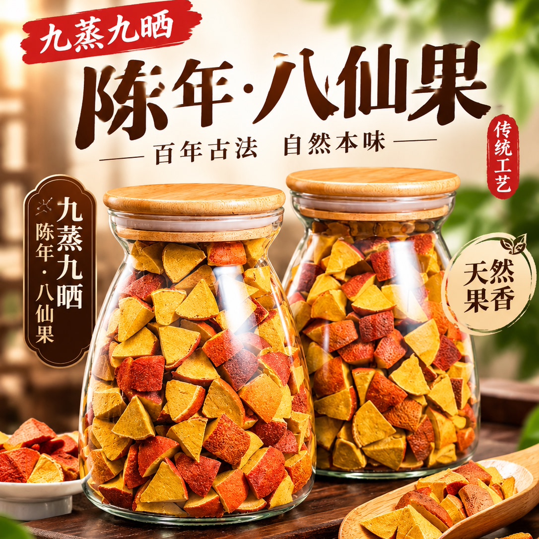 正宗化州橘红八仙果化痰止咳陈皮八仙果润喉果干正品官方旗舰店