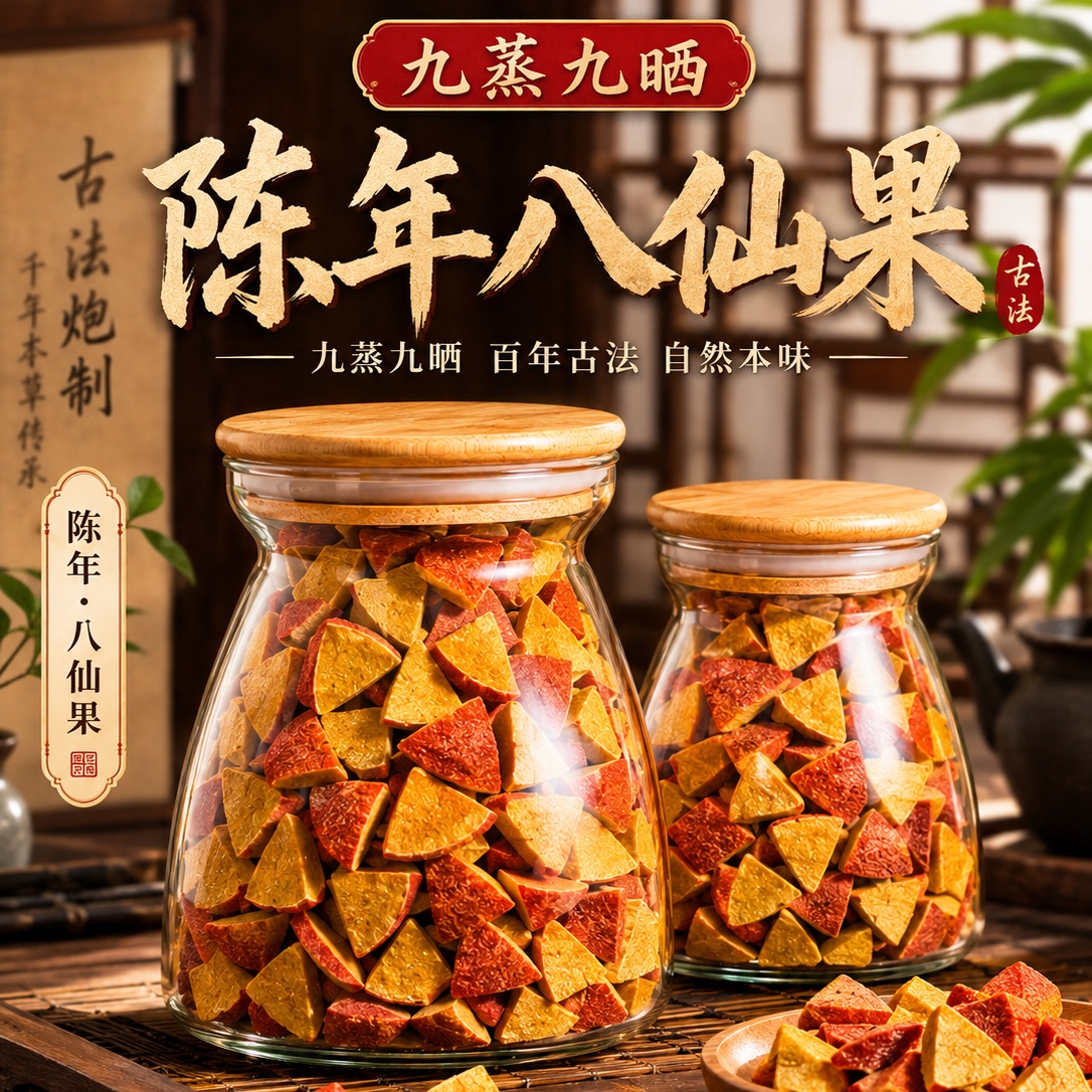 正宗化州橘红八仙果化痰止咳陈皮八仙果润喉果干正品官方旗舰店