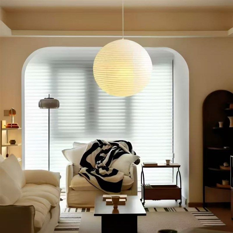 日式复古侘寂风野口勇q圆球宣纸吊灯中古客厅公寓民宿服装店氛围,家装灯饰光源,卧室/书房吊灯,淘宝优惠券,粉丝福利购,淘宝优惠卷