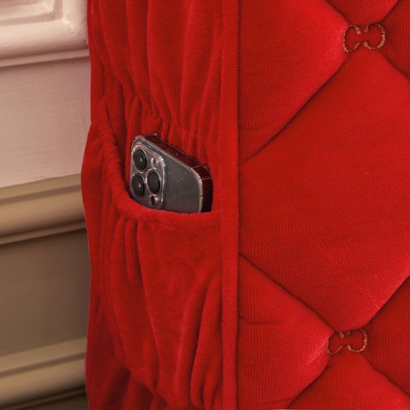 高档结婚红色加绒夹棉防撞床头套加E厚靠背软包床头罩全包通用冬,居家布艺,床头罩,淘宝优惠券,粉丝福利购,淘宝优惠卷