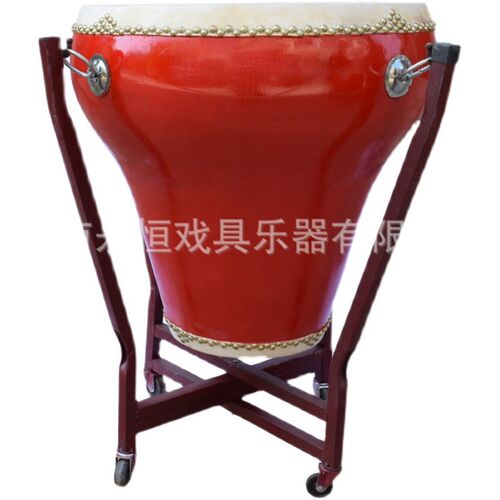 花盆鼓战鼓牛皮p鼓木质红鼓打击乐器乐器钢鼓