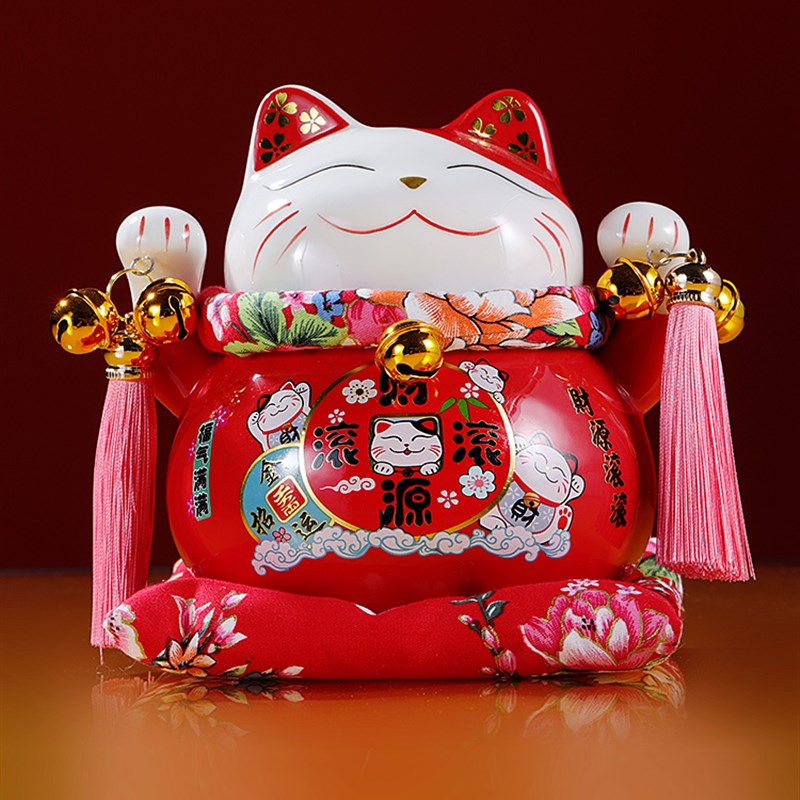 速发招财猫财源滚滚办公家居存钱罐可爱桌面摆件装饰品储蓄罐招福