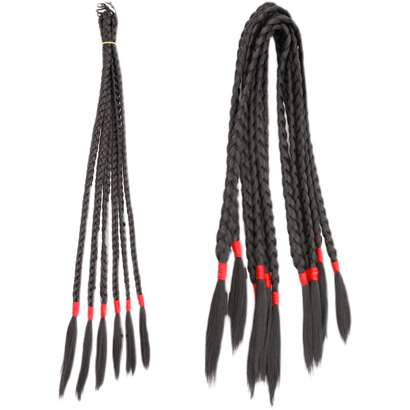 速发古风假国影楼族式新娘秀禾单头双头辫子民发学生麻花辫民中风