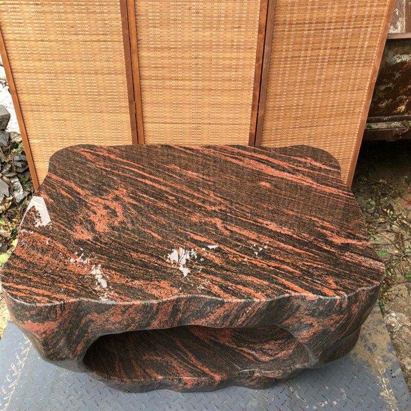 速发石桌石凳庭院户外石头桌子室外茶台茶桌茶几花园台公园石台