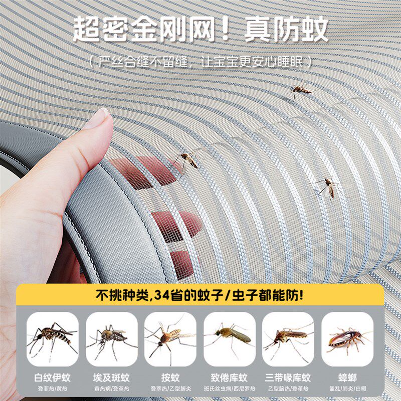 速发防蚊虫门帘2026新款夏季通风卧室免打孔隔断魔术贴金刚纱帘子