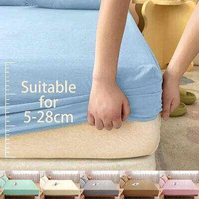 速发120/150/180cm+Fitted+Sheet+with+Elastic+Bands+Non+Slip+A