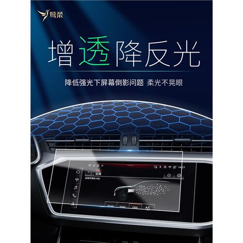 速发25款适用A6L中控A7屏幕8贴膜QQ5Q7Q8钢化膜A4配件A装饰用品