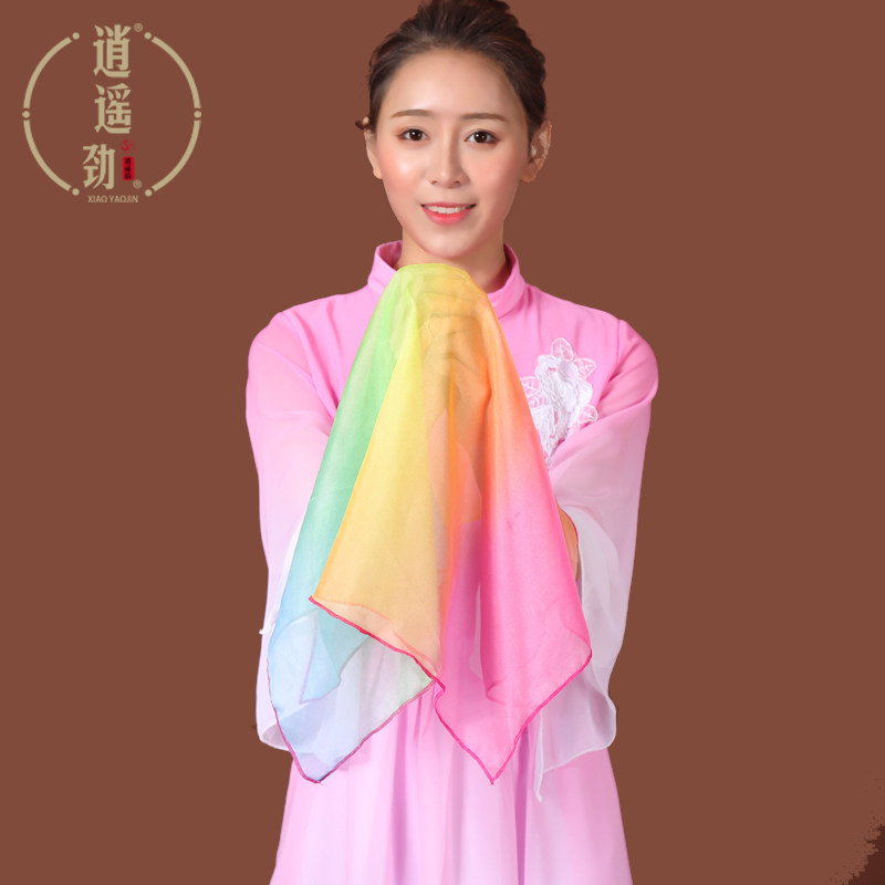 速发舞蹈手绢花考级专用表方形正方巾小演手帕风酥雨忆红跳舞纱巾