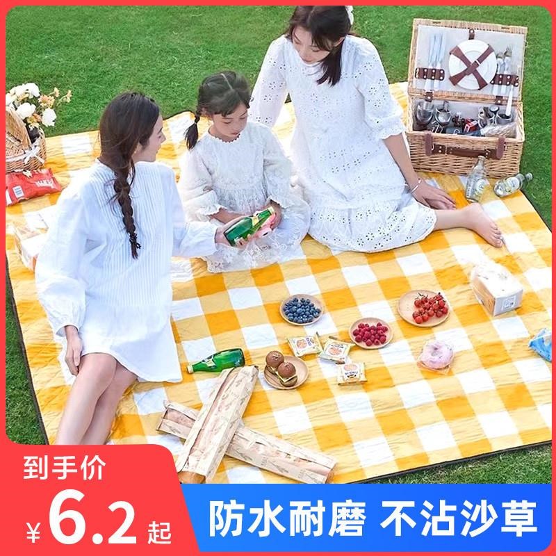 速发新疆包邮防餐垫防潮篷加厚户外野炊野营沙滩帐垫地垫野水草坪