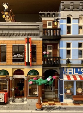 速发中国积木10426 经典创具街景侦探社事务所拼装积木 玩意礼物