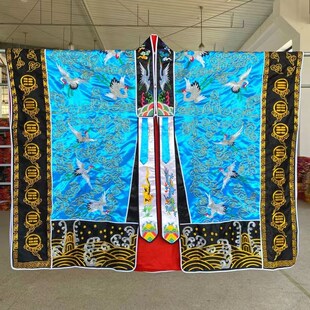 速发天鹤丝礼道家男通用蓝色仙师衣百鹤法衣降衣金豪鹤高功法袍