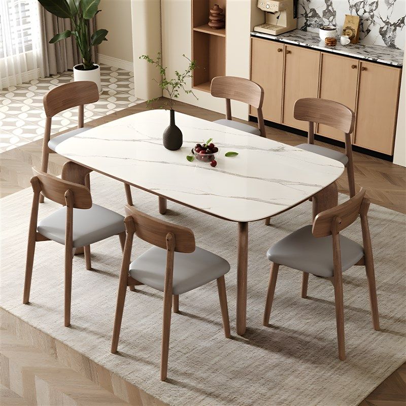 速发实木全托岩板餐桌饭小家用组户型长方形桌椅桌合简约吃饭桌子,住宅家具,岩板餐桌,淘宝优惠券,粉丝福利购,淘宝优惠卷
