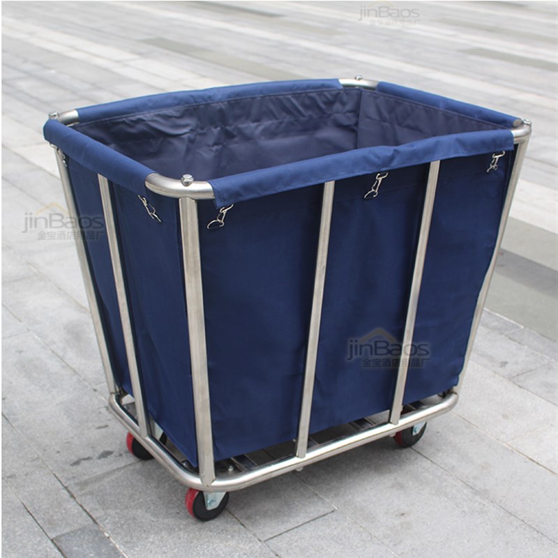 速发酒店布草车车房服务车不锈钢手保客洗衣房宾馆推洁车收纳车布