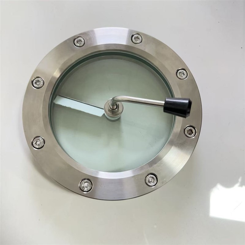 速发带刮刀法镜视镜 内六角孔玻璃观察兰D150管道视镜直通视镜