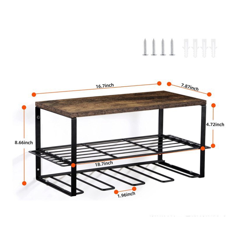 速发铁艺壁挂式工具置物架架属纳架金收工收车库具纳架