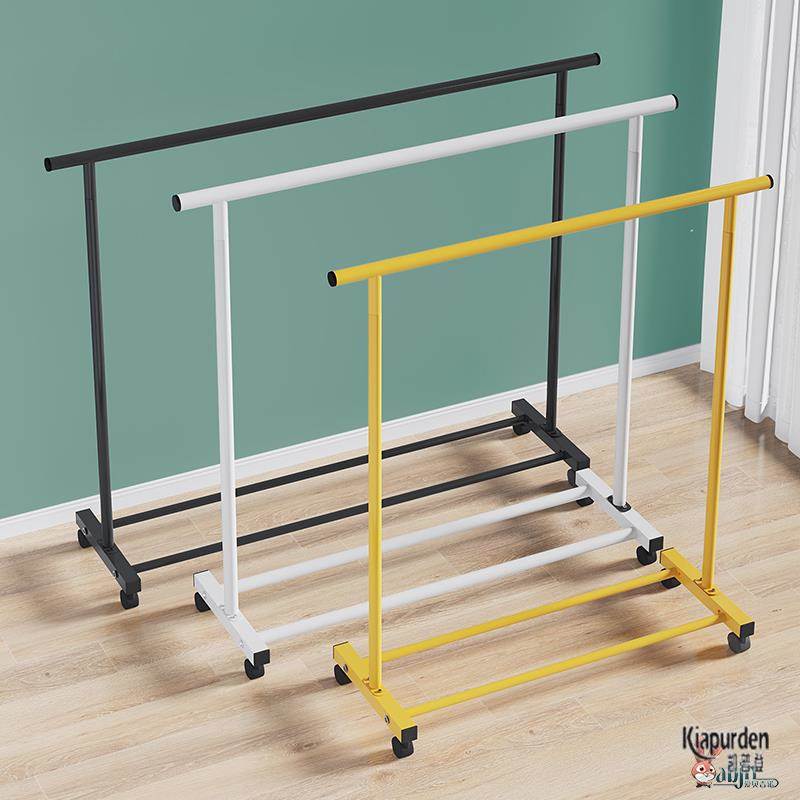 速发帽衣架室地家用卧落简易台挂衣服架子室内卧室晾晒单杆式衣晾