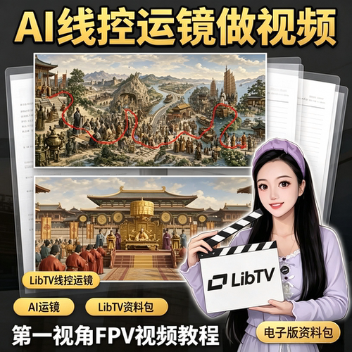 LibTV线控运镜AI视频制作教程第一视角FPV动画创作电子版资料包