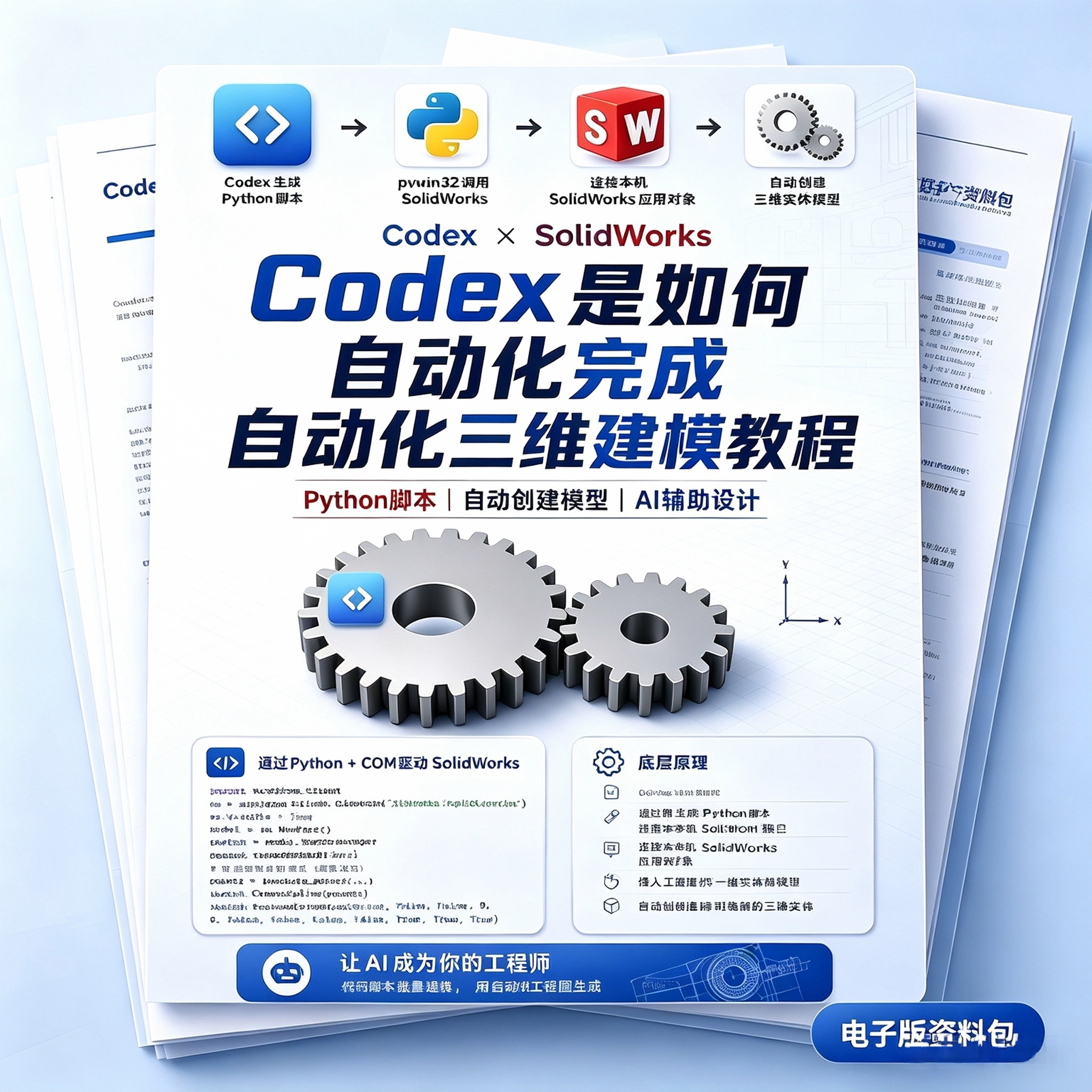 SolidWorks Codex自动化三维建模教程工程师Python实操电子资料图片