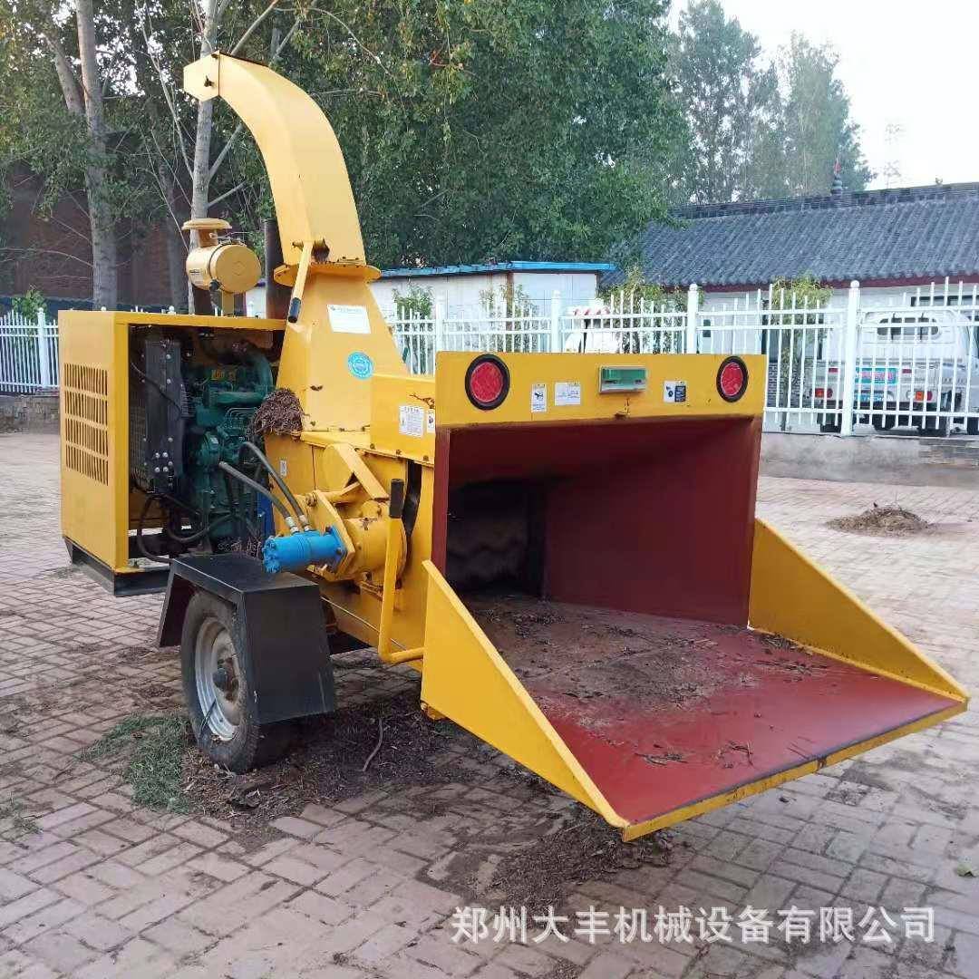 大型木材树枝粉碎机草坪公园干湿树木枝条粉碎机移动碎木机