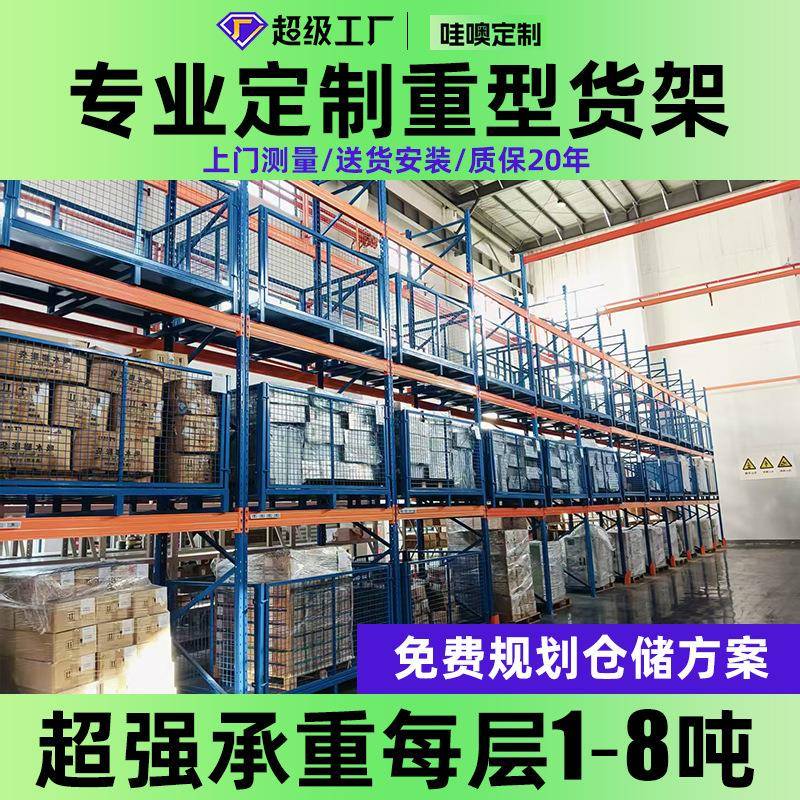 仓储货架库房储物架工厂仓库承重置物架工业重型货架横梁式货架