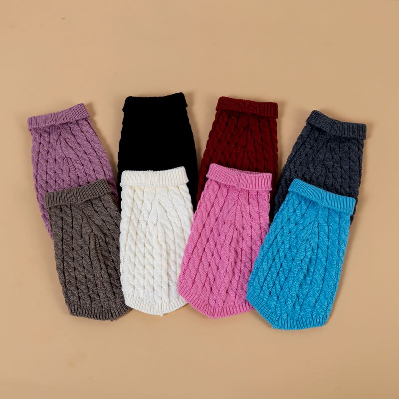 宠物针织衫麻花衣服秋冬款泰迪比熊猫咪衣服宠物休闲保暖狗狗衣服