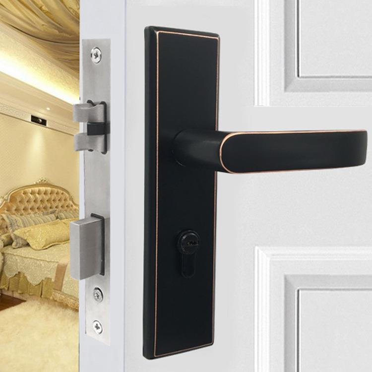 索特固3色0不门锈钢黑锁室内木4门卫生间卧室房静音门锁门EPN把手