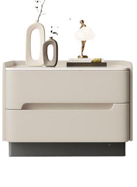 感代简约实木床头现柜奶油卧家网用红SHQ室床边柜整装新款储物柜