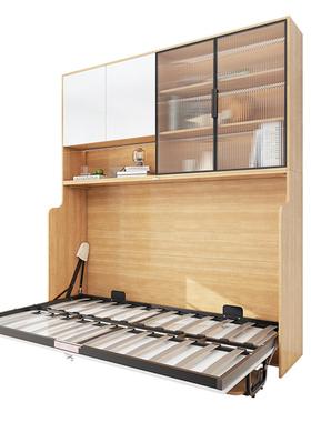 隐形床墨收菲折叠藏翻书桌床隐侧侧翻纳壁床多功能YJS侧翻书桌折