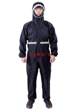 连体连养15096帽防尘防臭防水防防污喂猪可水洗殖男女全身油防护