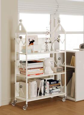 家用铁艺书架绘本动架子42167玩具收纳移地多书柜儿童简易落层置