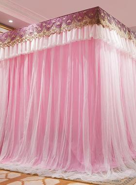 CB025新款双横杆三开们不锈钢落2地双500025层遮光帘蚊m帐1.5m.8