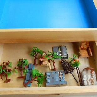 心理询沙盘儿标童30865沙尺箱箱松木准寸2 心理咨室 3带抽屉家庭装