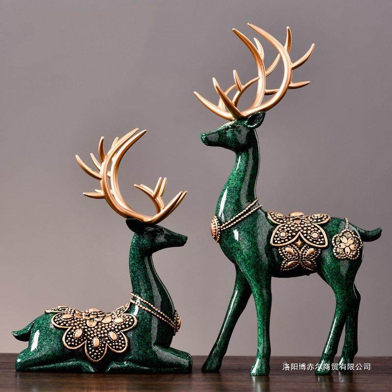 现轻奢麋鹿摆件柜家居客厅电视柜酒装饰品桌面关玄摆件梅123123花,家居饰品,装饰摆件,淘宝优惠券,粉丝福利购,淘宝优惠卷