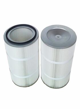 化尘除尘滤筒聚酯纤维无纺布筒形滤芯烟气粉净滤安90209筒螺杆装