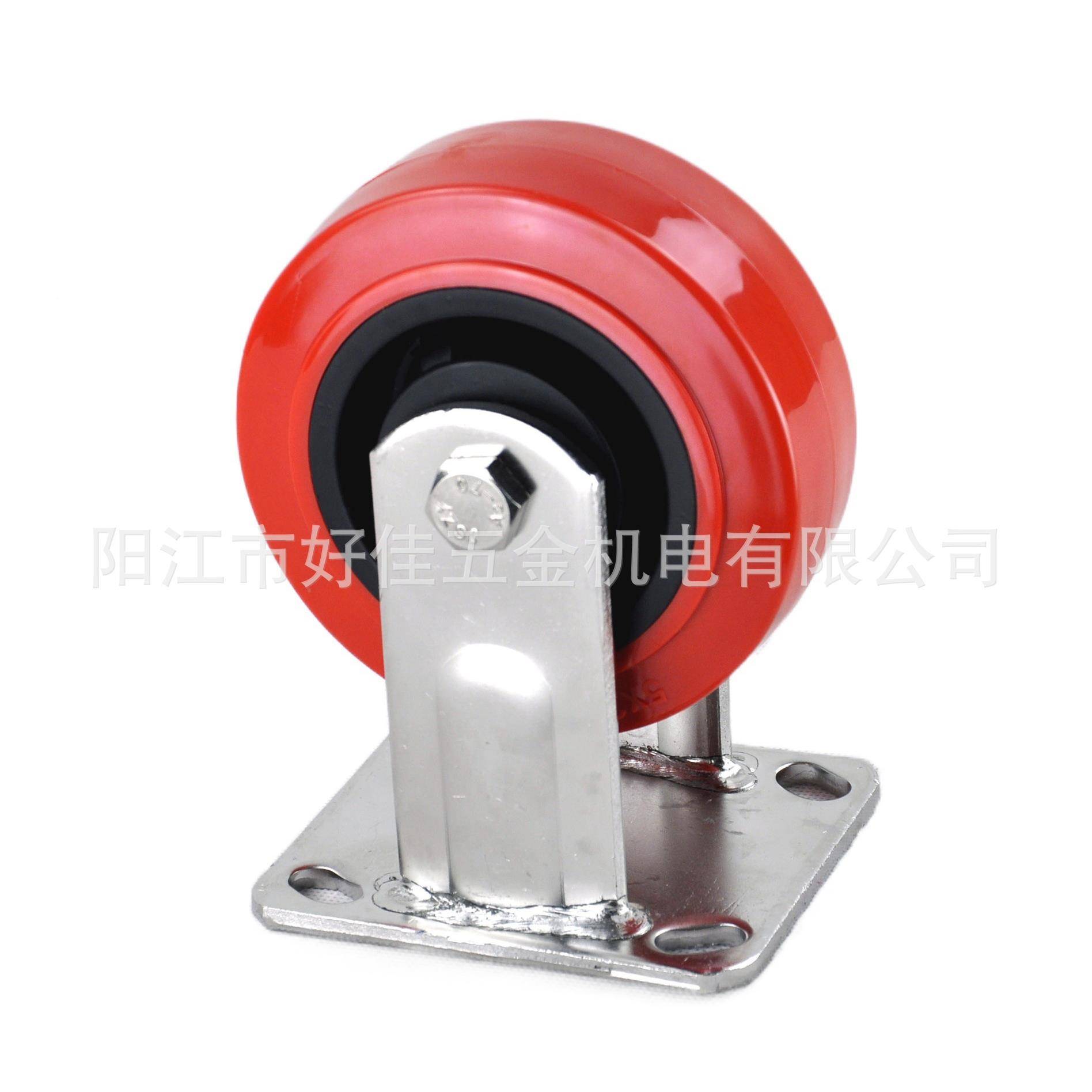 源头直氨供5平X2KWC型304全不锈钢板定向重聚脂PU脚轮