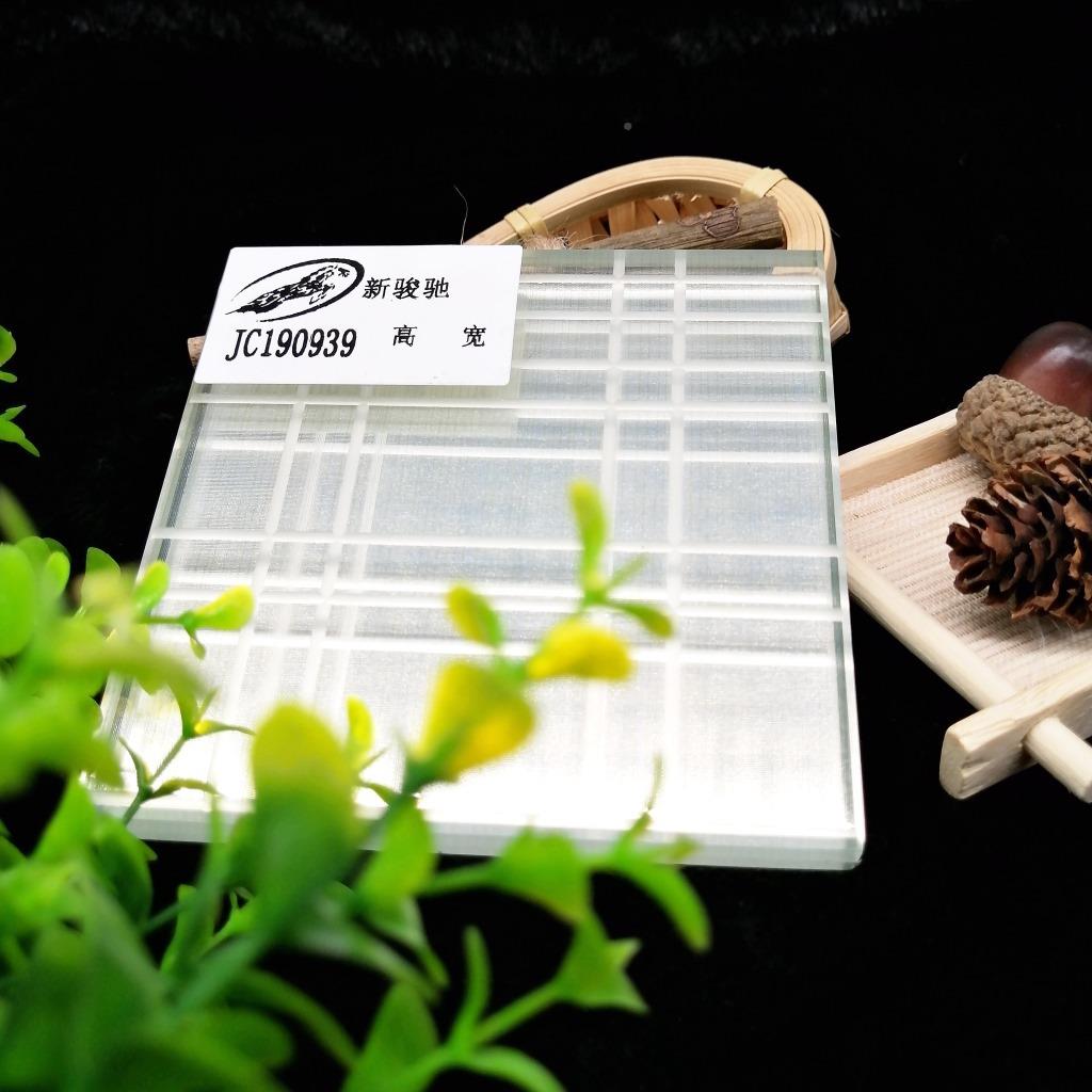 半透压花夹丝玻璃艺术夹绢丝玻璃夹绢断丝玻XJC-k002璃风隔屏源头