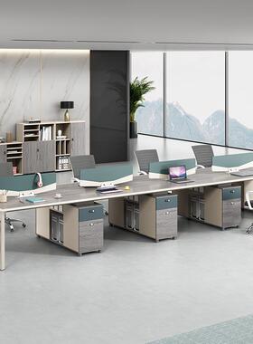 桌职员办桌简约现代4人位二公41526+双6四工位卡座工办员公室桌椅