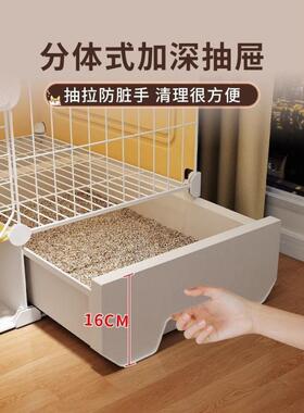 新型狗笼子小21193型犬专用一室一一卫大间带厕所分空离狗窝豪别