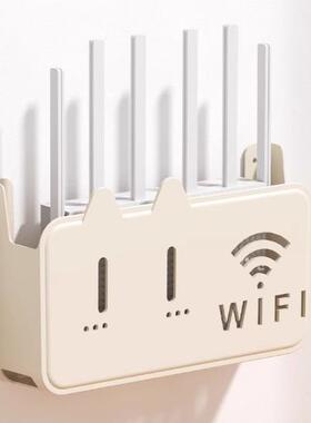 挂单立打孔壁式光猫减墙上50挂路由器收纳盒87659下定固架免