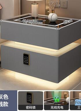 悬智能床头柜代浮简约无线充电意式极简室家卧用创意现网90359红