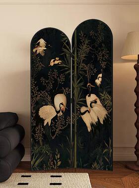 法复式中型古屏风隔35461断客厅小户古沙发背景包折叠移动轻奢感