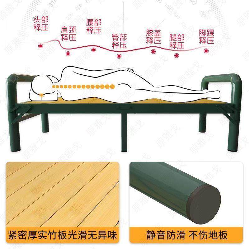 ee家易用便携简床老竹床免无品牌/安b装简约可午睡式小床懒人折叠