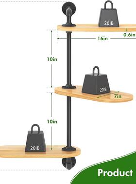 墙多花上挂架层绿萝多肉花盆架阳台56424花架子置物壁架书架收纳